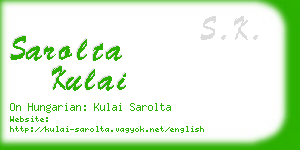 sarolta kulai business card